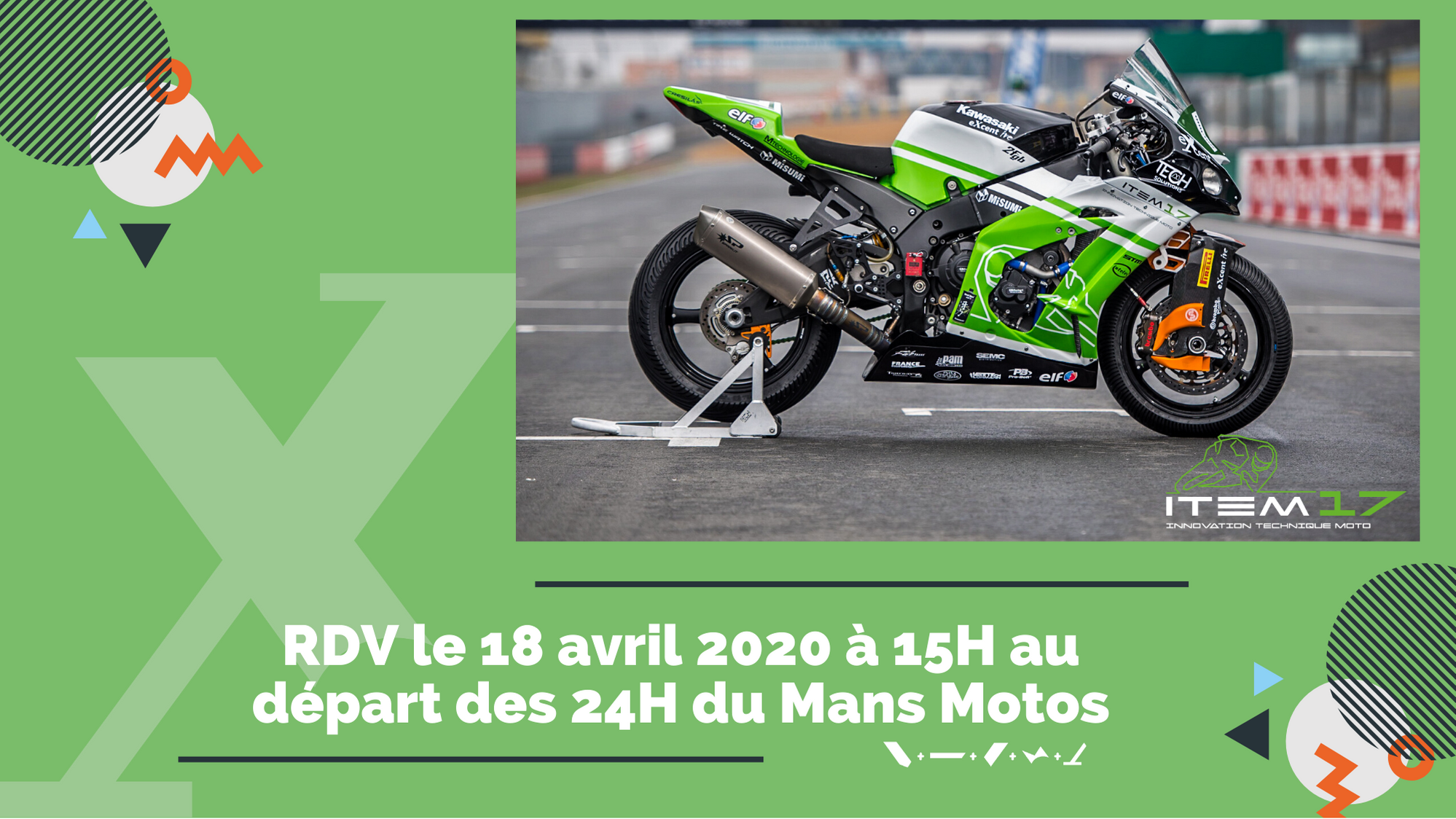 Kawasaki ZX-10R équipée de la fourche eXcentive